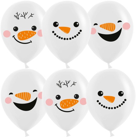 DB Шары Снеговики, Белый, пастель