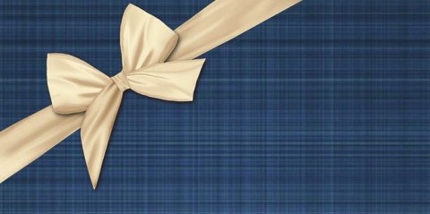 Конверты для денег, Элегантный бант, Синий