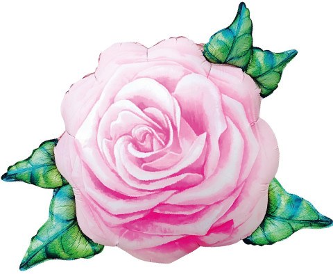 Фигура Цветок, Акварельная роза, Розовый
