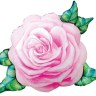 Фигура Цветок, Акварельная роза, Розовый