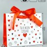 Пакет ламинированный с лентой «В сердечке»