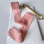 Лента шифоновая с золотыми звездами, Пыльная роза