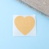 Наклейки для цветов и подарков крафт  в рулоне "Сердце"