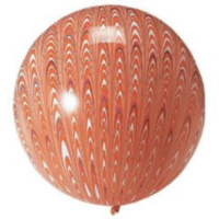 РАСПРОДАЖА! Шары Павлиний хвост (премиум агат) (Peacock balloons) Оранжевый 18" 46 см