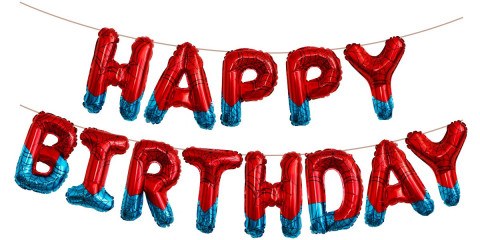 Набор шаров-букв "Happy Birthday", Героическая тема