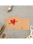 Открытка-мини для бизнеса «Сделано с любовью», крафт