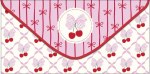Конверт для денег без текста, Розовые бантики с черешней