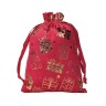 Мешочек подарочный велюр, Красный с золотом
