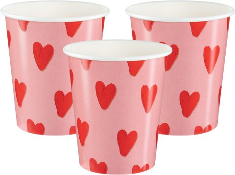 Стаканы, Сердечки, розовые