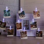 Светодиодная гирлянда "Нить. Прищепки", 20 LED, свечение белое