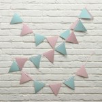 Гирлянда на ленте "Розовый и голубой"