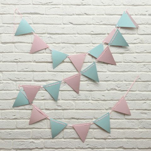 Гирлянда на ленте "Розовый и голубой"