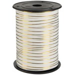 Лента полипропиленовая Золотая полоска, Белый