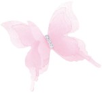 Декоративные бабочки Воздушные, трехслойные, из шифона, Розовый