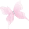 Декоративные бабочки Воздушные, трехслойные, из шифона, Розовый