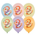 BB Шары 8 Марта Цветы 6 цветов, пастель