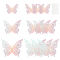 Наклейки Волшебные бабочки, Радужный, Голография