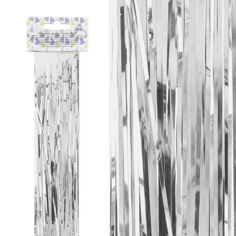 Гирлянда Дождик, Серебро, Металлик