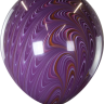 Шары Павлиний хвост (премиум агат) (Peacock balloons) Сиреневый 18" 46 см