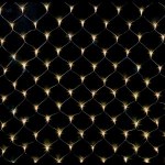 Новогодняя светодиодная гирлянда штора-сетка теплый белый