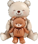 Фигура 3D, Сидячий мишка с медвежонком, Сатин