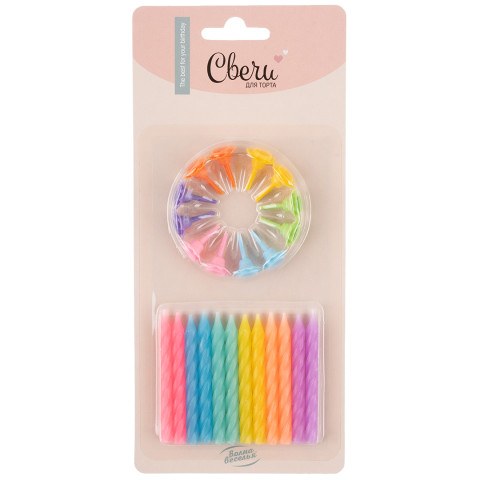 Свечи Яркий макарунс, Ассорти