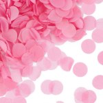 Конфетти Круги Розовый, бумага тишью