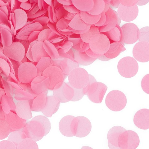 Конфетти Круги Розовый, бумага тишью