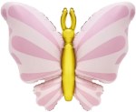 Фигура, Изящная бабочка, Розовый, Сатин