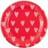 Тарелки Сердечки, красный