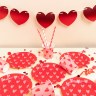 Тарелки Сердечки, красный