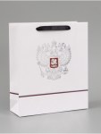 Пакет подарочный «Россия», белый