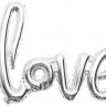 Фольга Надпись LOVE , Серебро (воздух)