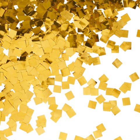 Конфетти Квадраты золотые, фольгированные