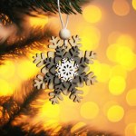 Подвеска новогодняя "Резная снежинка" МИКС