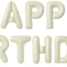 Набор шаров-букв Мини-Надпись "Happy Birthday", Белый песок
