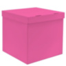 Коробка-сюрприз розовая, самосборная крышка