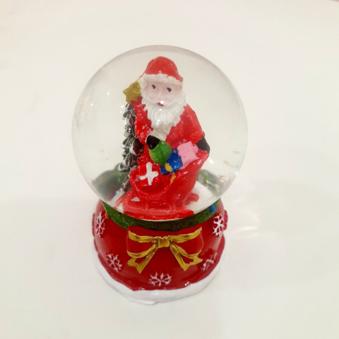 Новогодний стеклянный шар с Дедом Морозом