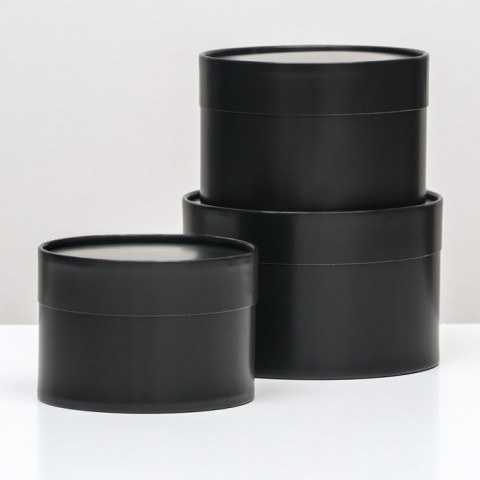 Коробка цилиндр Матовый черный