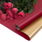 Упаковочная пленка 65мкр Двухцветная, Винный/Золото, Матовый