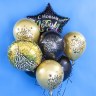 DB Шары С Новым Годом!, Черный/Золото, хром