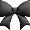Фигура, Бант, Черный, Сатин