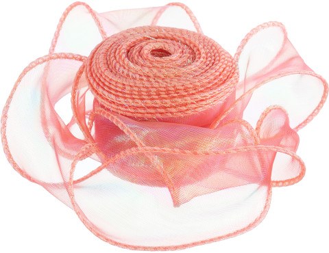 Лента декоративная Органза с леской, Утренняя роза, Хамелеон