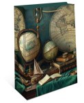 Пакет подарочный Стол путешественника, глобусы