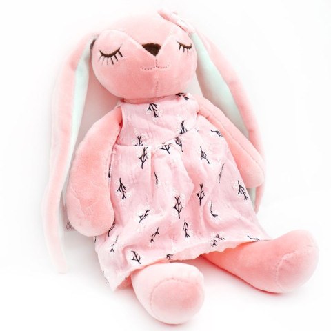 Мягкая игрушка "Зайка в платье", Розовый