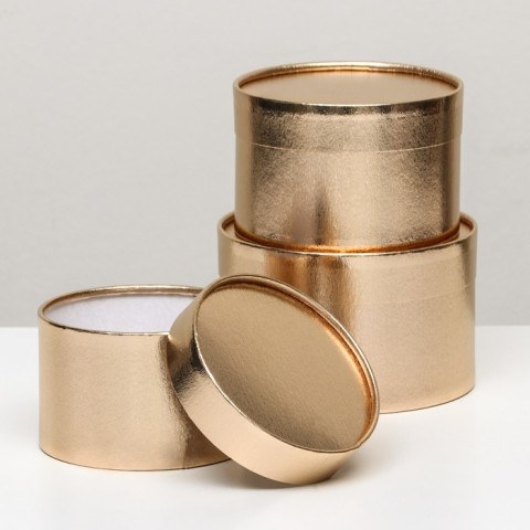 Коробка цилиндр Золотой