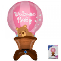 G Ходячия фигура Мишка на воздушном шаре "Добро пожаловать малышка" / The Standups Girl