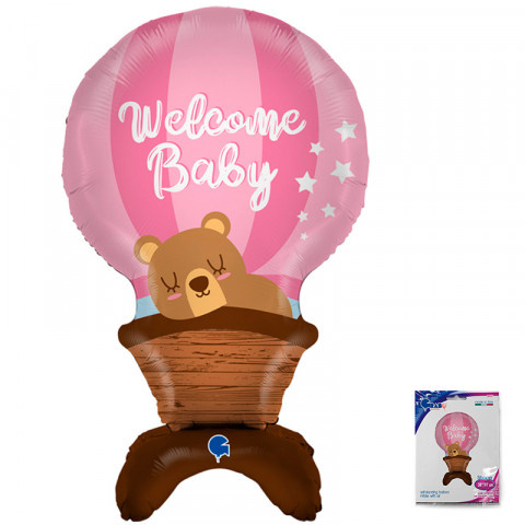 РАСПРОДАЖА! G Ходячая фигура Мишка на воздушном шаре "Добро пожаловать малышка" / The Standups Girl