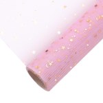 Фатин в рулоне Звездное сияние, Розовый, Металлик