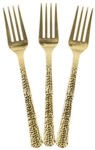 Вилки Арт Деко, Золото, Металлик
